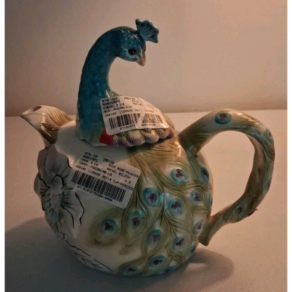 Edie Rose Home Peacock Collection Teapot Rachel Bilson 4 Cup
